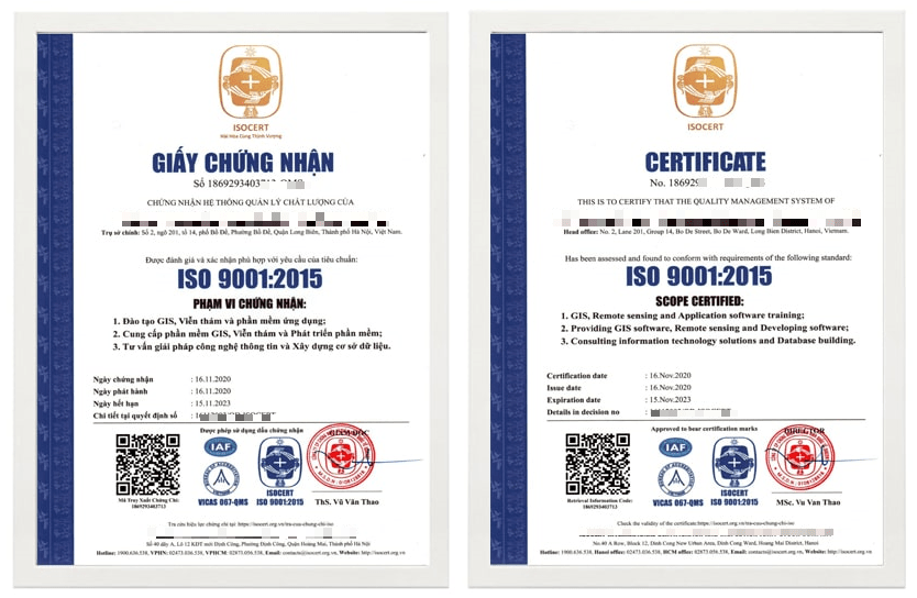 CHỨNG NHẬN ISO 9001